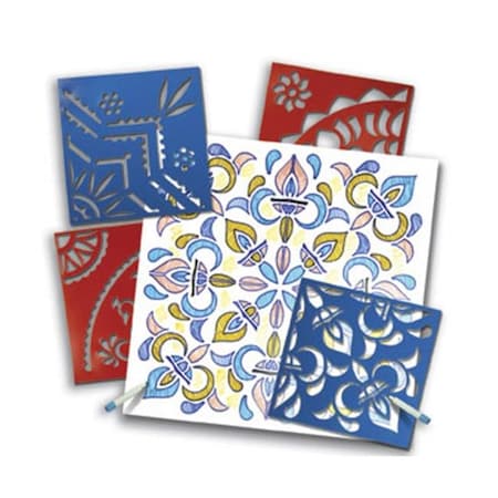 ROYLCO Roylco R5621 Roylco Rangoli Mega Stencils - 11 x 17 in. - 4-pkg R5621